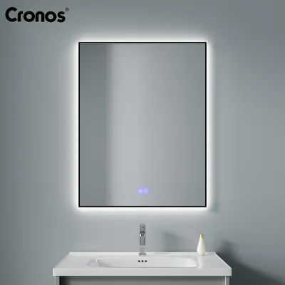 Zdjęcie produktu dla Lustro podgrzewane Cronos prostokątne 60x80cm Black