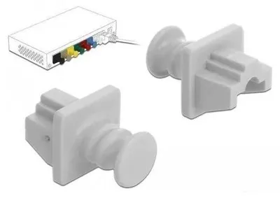 Produktbild von DeLOCK 86507, RJ-45, Weiß, Desktop-PC/Arbeitsplatz, 18 mm, 21 mm, 14 mm