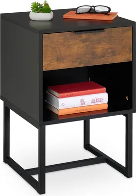 Immagine prodotto di Comodino industriale con cassetto e ripiano