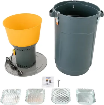 Produktbild von Elektrische Getreidemühle Kornmühle - Lebensmittelmühle - 1300 W Leistung - 60 L Volumen - 220 V - 5 Mahlsiebe - Edelstahl - Dunkelgrau