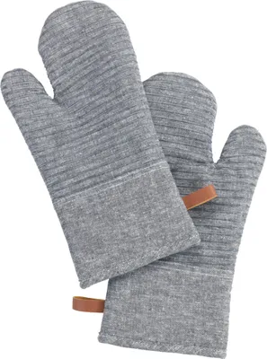 Immagine prodotto di Guanti da forno WENKO Mod. Ada Stripes grigio, strisce di silicone per una presa sicura