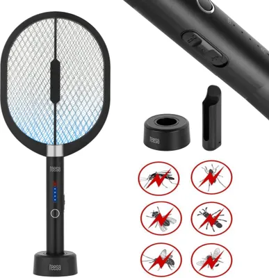Produktbild von Teesa TSA0163.1 Elektrischer Fliegenklatscher mit UV-Licht, 3-in-1, schwarz