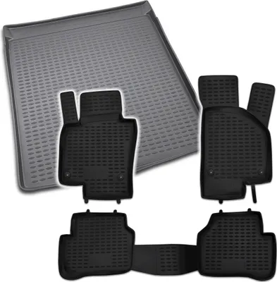Produktbild von Gummi Kofferraumwanne + Fußmatten Set für VW Passat 3C, Bj. 9/2005-2014