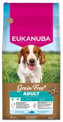 Productafbeelding van Eukanuba Grain Free Adult Small & Medium droogvoer, rijk aan vis uit de oceaan, 12 kg