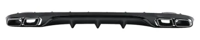 Image de Diffuseur de pare-chocs pour Mercedes E W213 S213 Standard 16-20, sorties d'échappement style E63.