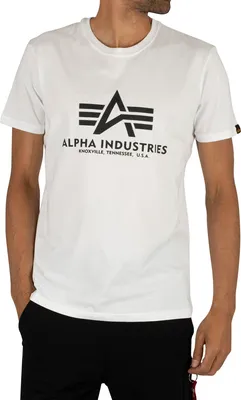 Produktbild von Alpha Industries Herren Grundlegendes T-Shirt, Weiß XXL