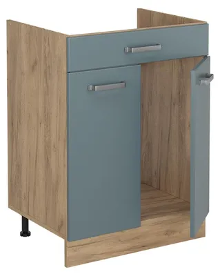 Obrázok produktu pre Kuchynská spodná skrinka Vicco R-Line Modrošedá/Dub Goldkraft 60 cm so zásuvkou bez pracovnej dosky, Model 61214