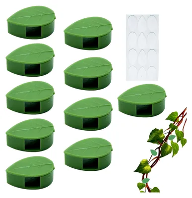 Produktbild von Wandclips für Pflanzenranken | 10 Stück Unsichtbare Kletterpflanzenclips - Klebebefestigung für Rankhilfen im Innen- und Außenbereich