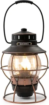 Produktbild von Barebones Camping Laterne Vintage LED Retro antique bronze "Railroad Lantern" Eisenbahnlaterne Akku aufladbar