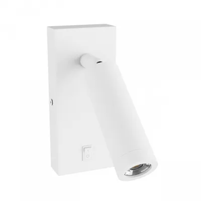 Produktbild von Spectrum LED Wandleuchte Madara Slim GU10 MR11 weiß Bettleuchte mit Schalter einstellbar