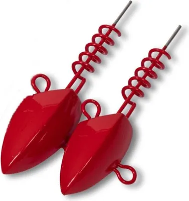 Produktbild von Black Cat Jigkopf - 2 Schraubköpfe, Gewicht / Farbe:45g / Rot