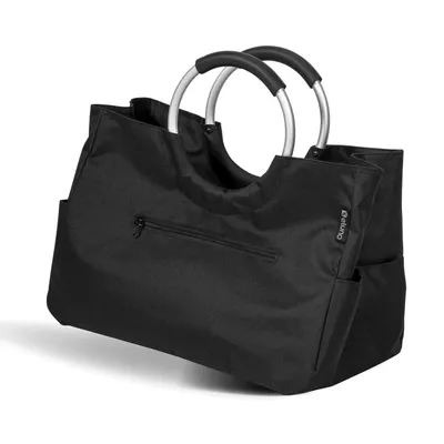 Produktbild von eluno Einkaufstasche WARWE aus Polyester, schwarz 43 x 29,5 x 23,5