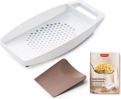 Produktbild von Betty Bossi Spätzlesieb Nudelspezialitäten antirutsch Kunststoff Weiß Braun Spätzlereibe Spätzlehobel