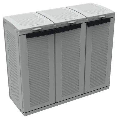 Abfalltrennschrank Ecocab 3, 3 Fächer, Kunststoff, 102x39x88,7 cm