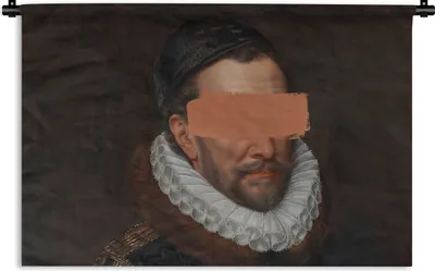Produktbild von MuchoWow® Wandteppich Wandbehang Wilhelm von Oranien - Adriaen Thomasz - Gemälde 120x80 cm Tapisserie Dekoration Wandtuch - Wanddekorationen - Wandtücher