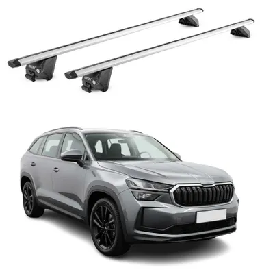 Image de Barres de toit transversales pour Skoda Kodiaq II 2024-2026 Aluminium Gris ABE, productTiles.product.images.aiGenerated