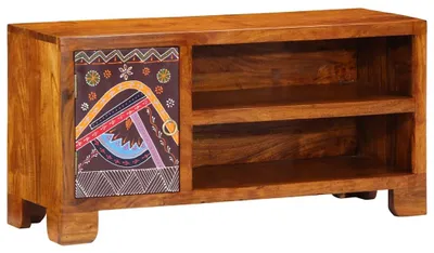 Imagen del producto de vidaXL: Mueble de televisión, varios colores, 90x30x45 cm, madera maciza de acacia