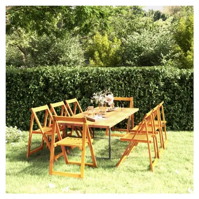 Produktbild von Klappbare Gartenstühle 8 Stück aus massivem Akazienholz