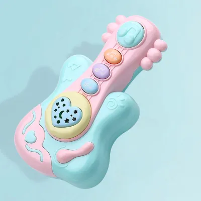 Produktbild von Baby-Musikinstrument, multifunktional, vorschulisch, pädagogisches Lernen für Kleinkinder, kleine Kinder, grüne Gitarre