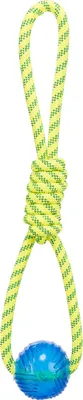 Produktbild von TRIXIE Hundespielzeug Spieltau mit Ball, aus TPR, schwimmend – ø 6 x 40 cm