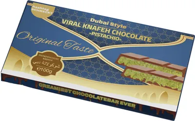 Produktbild von Dubai Style Schokolade Original Taste mit Pistaziencreme 100g
