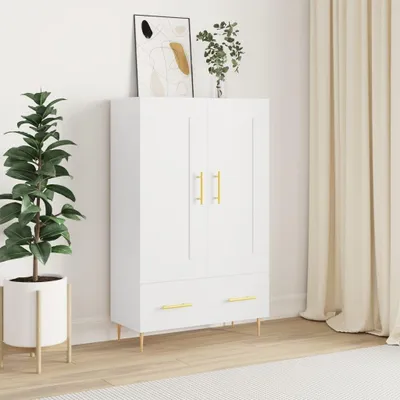 Image de vidaXL Highboard blanc 69,5x31x115 cm Bois composite