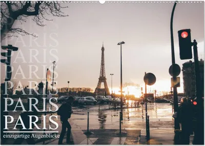 Produktbild von Paris - einzigartige Augenblicke (Wandkalender 2025 DIN A2 quer), CALVENDO Monatskalender