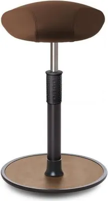 Produktbild von Sitz- Stehhocker Free Tall Triangel Boxmark Leder Braun schwarz /Natur.