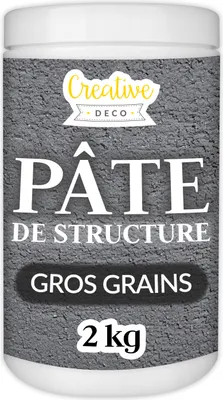 Image de Creative Deco Modeling Paste Pâte de Structure Gros Grains 2kg Gris Foncé