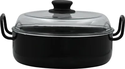 Immagine prodotto di Riess Classic Oma`s Schmorrpfanne mit Glasdeckel Ø28cm Schwarzemaille