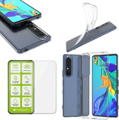 Obrázok produktu pre Pre Sony Xperia 1 III 3. generácie Silikónové priehľadné + H9 Glass puzdro na mobilný telefón