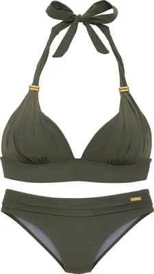 Produktbild von LASCANA Triangel-Bikini Toni olive Größe 38 Cup D