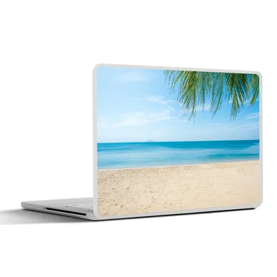 Produktbild von MuchoWow® Laptop Aufkleber Sticker Cover Strand - Tropisch - Palme 40x30 cm - Laptop Dekoration - Selbstklebend