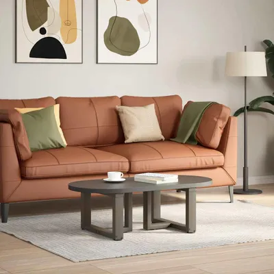 Image de vidaXL Pieds de table basse en T 2 pcs. Acier naturel 40x25x(30-31) cm Acier