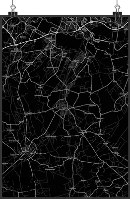 Produktbild von Mr. & Mrs. Panda Bild Syke DIN A4 - Geschenk, wanddeko, drucke, Wandbild, Stadt Dorf Karte Landkarte Map Stadtplan, Kunstdruck, poster