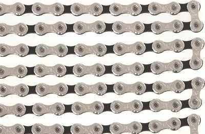 Produktbild von KMC e10 e-Bike Kette silber-schwarz Fahrrad-Kette für 10-fach 132 Glieder  OEM Verpackung