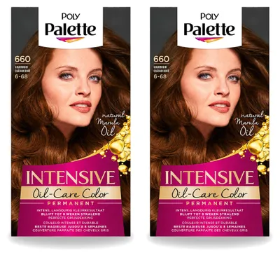 Obrázok produktu pre 2 balenia farby na vlasy Poly Palette, odtieň Zlatá hnedá 660, objem 115 ml – výhodná sada