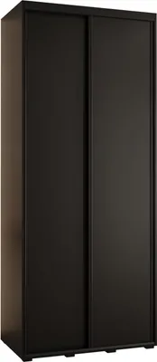 Produktbild von MEBLE KRYSPOL Davos 1 Schrank, zwei Türen - 235,2x110x45 cm - Schwarz Schwarz Schwarz