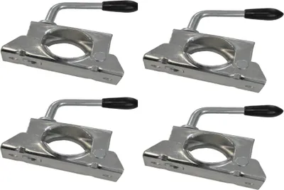 Produktbild von 4 Stück Klemmvorrichtung Ø 48mm, Stützrad / Stützen Klemmschelle mit breiter Auflage