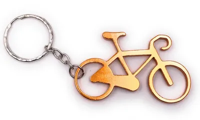 Produktbild von Onwomania Schlüsselanhänger Fahrrad Orange Flach Metall Anhänger Charm