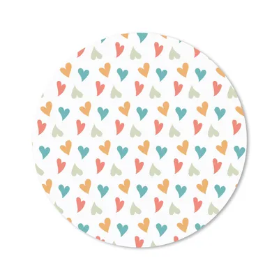 Produktbild von MuchoWow® Mauspad Mousepad Herz - Design - Orange 50x50 cm - Mousepads - Maus Mat - Pad - Mausunterlage - Vinyl