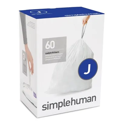 A box of simplehuman custom fit liners.