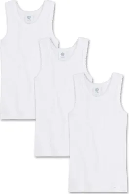 Produktbild von Sanetta Mädchen-Unterhemd (Dreierpack) weiß 128