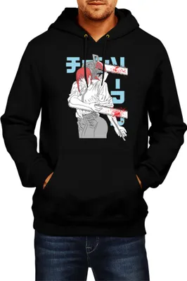 Obrázok produktu pre Pánska Mikina S Kapucňou Manga Japan Anime Comics Animation Chainsaw Anime manga Man 12, Man 2XL / čierna