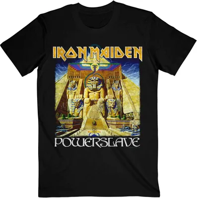 Produktbild von Iron Maiden - "Powerslave World Slavery Tour" T-Shirt für Herren/Damen Uni RO1000 (S) (Schwarz)
