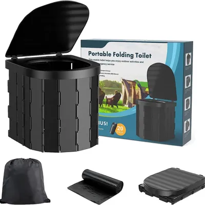 Immagine prodotto di Omgoods - Toilette portatile per campeggio, adatta a adulti e bambini