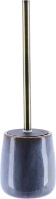Image de TENDANCE | Brosse de toilette - Brosse de toilette - Brosse de toilette - 37 cm - Bleu couleur or - Garniture de toilette - Grès