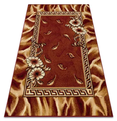 Image de BCF Tapis Morad TRIO fleurs, feuilles classique - bordeaux rouge 140x200 cm