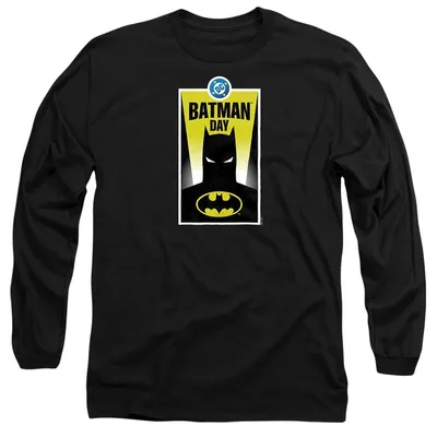 Image de T-shirt Batman - "2026", coupe unie, manches longues, pour hommes et femmes, modèle TV41933 (Taille M), couleur noire