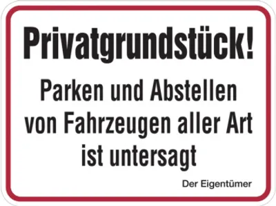 Produktbild von Dreifke® Hinweisschild, Parken und Abstellen ist untersagt, 300x400mm, Alu ge...
